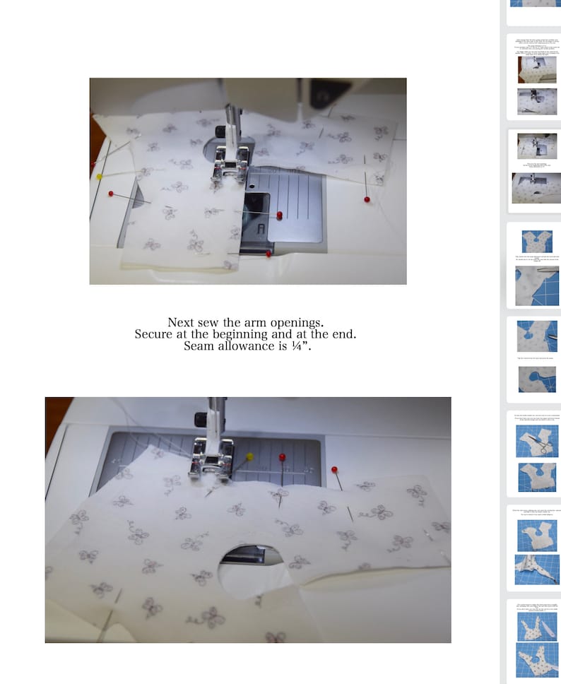 PDF Sewing Pattern, Instructions and VIDEO TUTORIAL for a Sleeveless