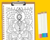 Henna Coloring Page Download