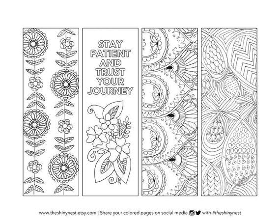 Free Printable Coloring Page Bookmarks