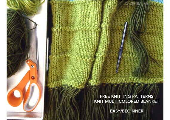 Free Knitting Patterns Diy Knitting Easy Beginner Blanket Pattern Striped Afghan Blanket Knitting Free Knitting Patterns Diy Knitting Easy Beginner Blanket Pattern Striped Afghan Blanket Knitting