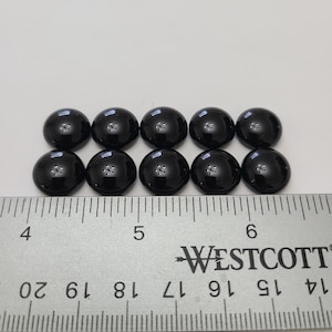 Grandes pepitas de ojo de vidrio negro, 96 COE, juego de 10, 13 mm, vidriera