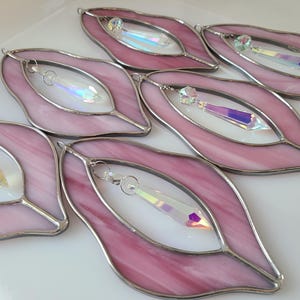 Vulva de cristal, algodón de azúcar, atrapasol de vidrio coloreado, Yoni, 6,25 pulgadas × 3,25 pulgadas imagen 12