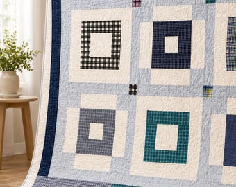 Custom Memory Quilt from Loved One's Clothing, Personalized Keepsake Blanket