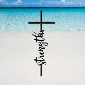 Strength | Cross | GOD | Religion | Religious | Inspirational | Church | Jesus | Decal | Sticker | Car | Laptop | Tumbler | Phone