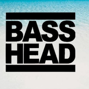 Basshead | Bass | Music | EDM | Bass Head | Decal | Laptop | Phone | Tumbler | Car | Sticker | Reflective | Holographic | Beer Can Glass