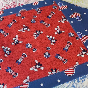 Disney, Mickey Mouse, 4th of July, Table Runner   41 &quot; long by 14 1/2&quot; Inches wide No Batting