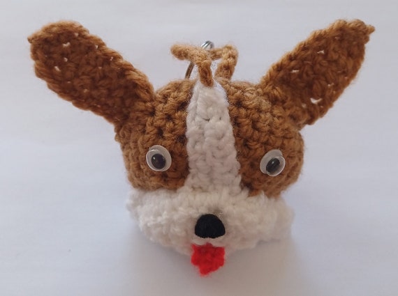 Boston Terrier Dog Keyring Crochet PATTERN Terrier Dog Keychain