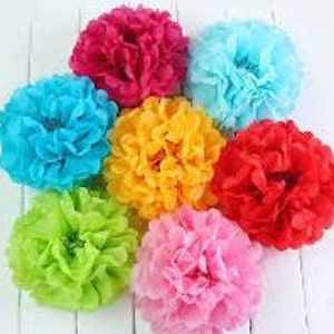 Modelli e tutorial di fiori in carta velina fai da te, MODELLO rapido PDF, download istantaneo, decorazioni per la casa con fiori di primavera, fiori in carta velina pdf facili