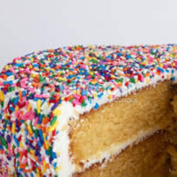 PDF. Orange Chiffon Cake Recipe / 100's & 1000's / Candy Sprinkles / Jimmies / Christmas Cake / Instant Download / Wedding Fun Cakes