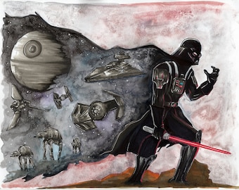 Darth Vader- Star Wars fan art print