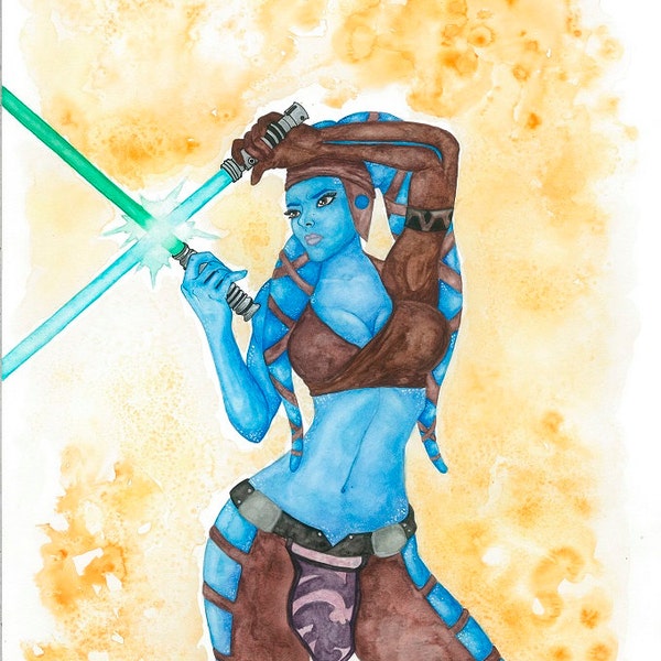 Aayla Secura - Star Wars fan art print