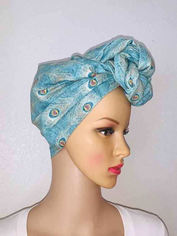 Colorful Cotton Headwrap: Self-tie Head Scarf, Neck Scarf - Etsy display picture 3
