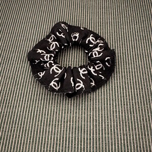 NEW CHANEL Luxury Designer 5pcs Plaid Print Elastic Hair Ties - Durable Fabric Chanel fabric colorful plaid main image 4