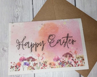Seed Paper Easter Cards - Wildflowers - Save the Bees - A6 Card