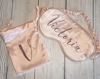 Personalised Eye mask Set  - Valentines - Mother's Day -  Gift Box  - Wedding - Bride - Bridesmaid - Maid of Honour