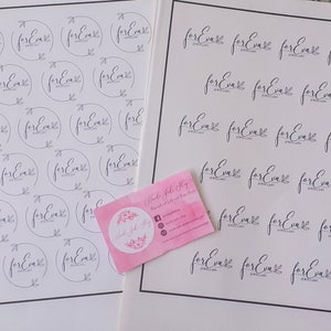 Gepersonaliseerde logostickers - aangepast ontwerp A4-vellen - Zakelijk - Dank u -