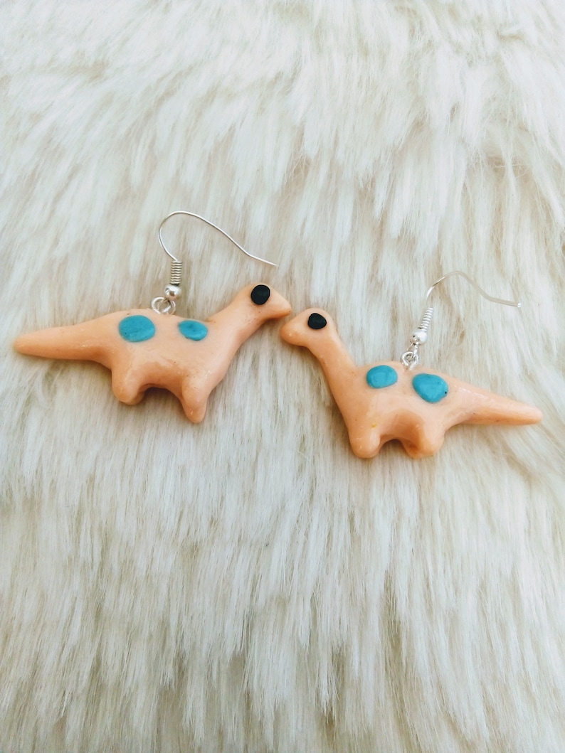 Polymer Clay Diplodocus Dinosaur Earrings Etsy UK