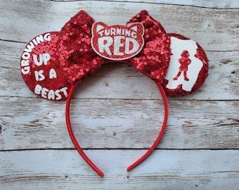 Red Beast Minnie Ears Headband