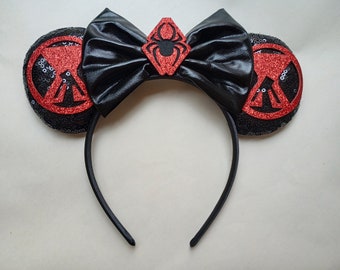 Black MM spider man ears headband