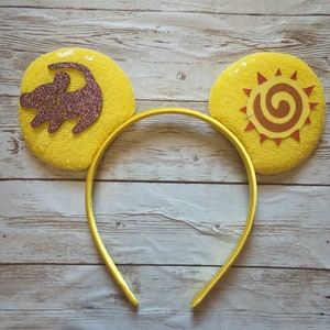 No Bow lion Ki ng Mickey Ears Headband