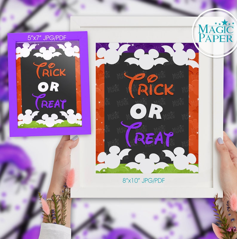 Mickey Mouse Halloween Birthday Party Sign Halloween Sign Etsy