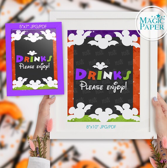 Mickey Mouse Halloween Birthday Party Sign Halloween Sign Etsy