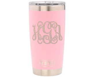 Glitter Monogram Sticker Monogram Decal Camelbak Yeti Monogram