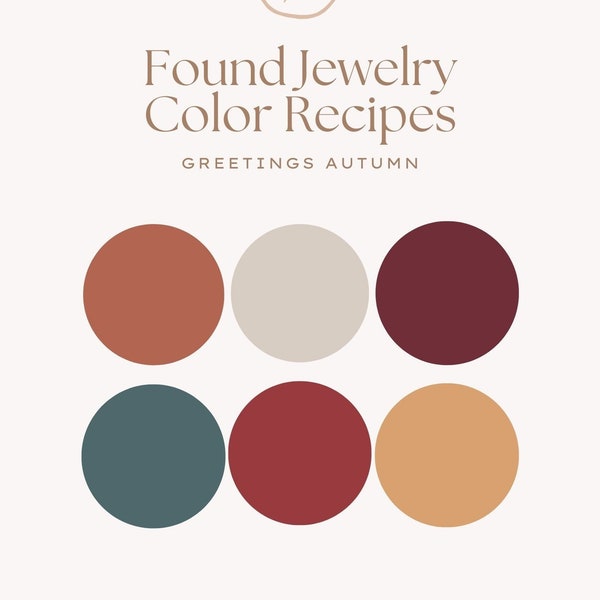 Polymer Clay Color Recipes - Greetings Autumn/Sculpey Clay Color Mixing/DIY/Digital Download/Cranberry, Pumpkin spice, Apple Crisp, Chai tea