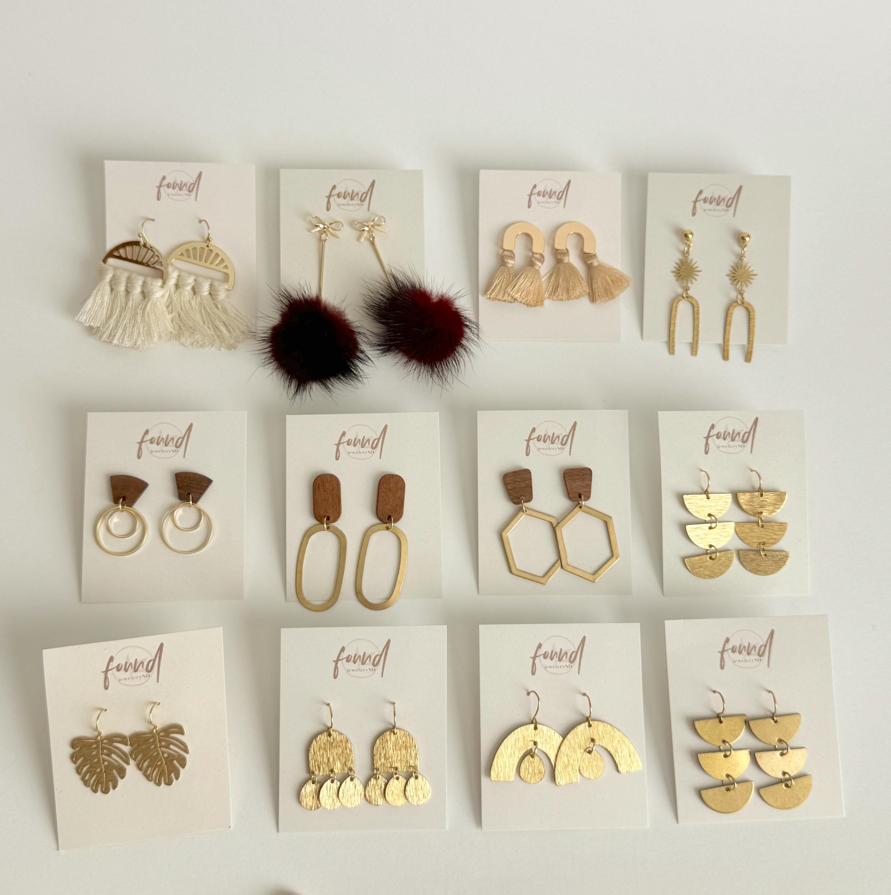 CLEARANCE 12 DOLLARS or less 18k gold plated earrings, tassel Earrings, brass earrings, Statement, Boho, Sale Discounted Earrings