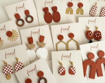 Terracotta Polymer Clay Earrings
