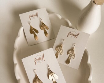 Gold Plated Leaf Earring