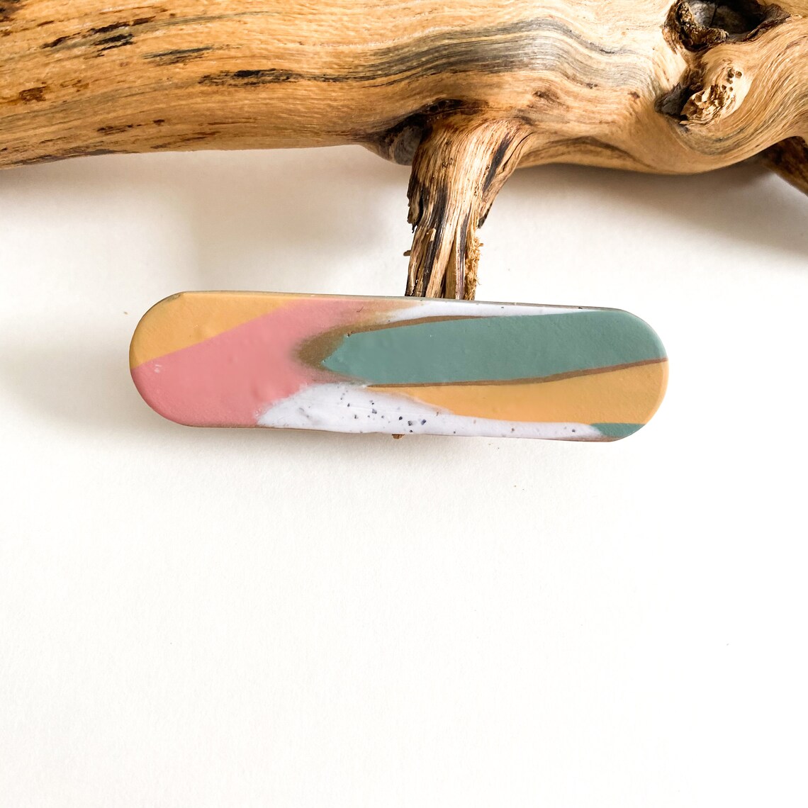 Stripes and Swirls Hair Clips Polymer Clay Hair Clips Etsy