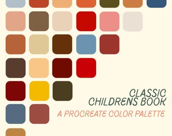Paleta kolorów Cottagecore Procreate: Ilustracja do książki dla dzieci (plik .swatches do natychmiastowego pobrania)