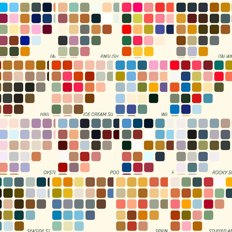 Procreate Color Palette: Groovy Coquette 80s Vibe (instant Download ...