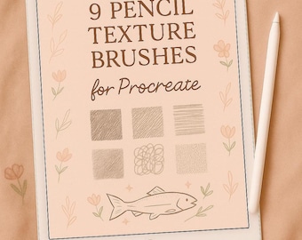 Pencil Procreate Brushes: Sketching & Lettering Brush Set (Digital Download)