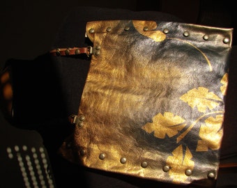 LEAVES Leather hand bag hand made