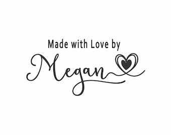 Personalized Made with Love By Stamp - SC77