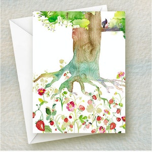 Erdbeeren Wurzeln Juni Vogel, alle Gelegenheiten Card / style #JUN