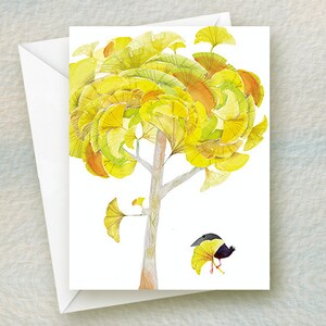 Ginkgo-Baum-September-Vogel, alle Gelegenheiten Card / style #SEP