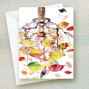 Fisch verlässt Oktober Vogel, alle Gelegenheiten Card / style #OCT