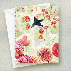 Mohn-Feld Juli Vogel, alle Gelegenheiten Card / style #JUL