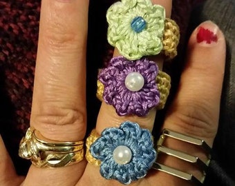 Made to Order: Crocheted Stylish Rings handmade fashion