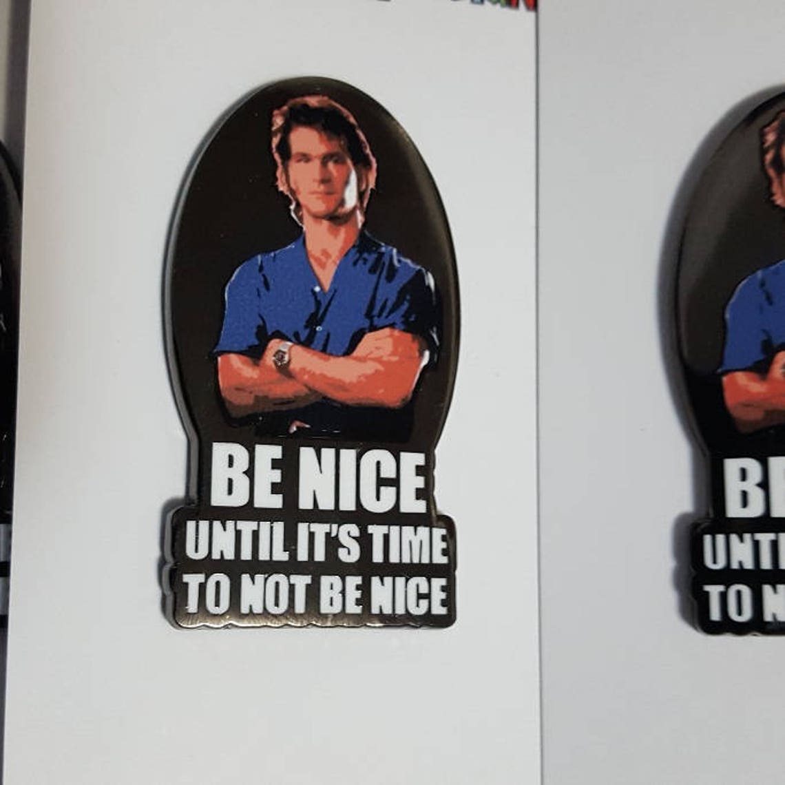 Nice totdat het tijd om niet worden mooi revers speld hoed