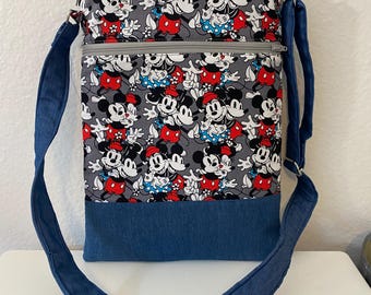 Mickey and Minnie Fun Crossbody Bag
