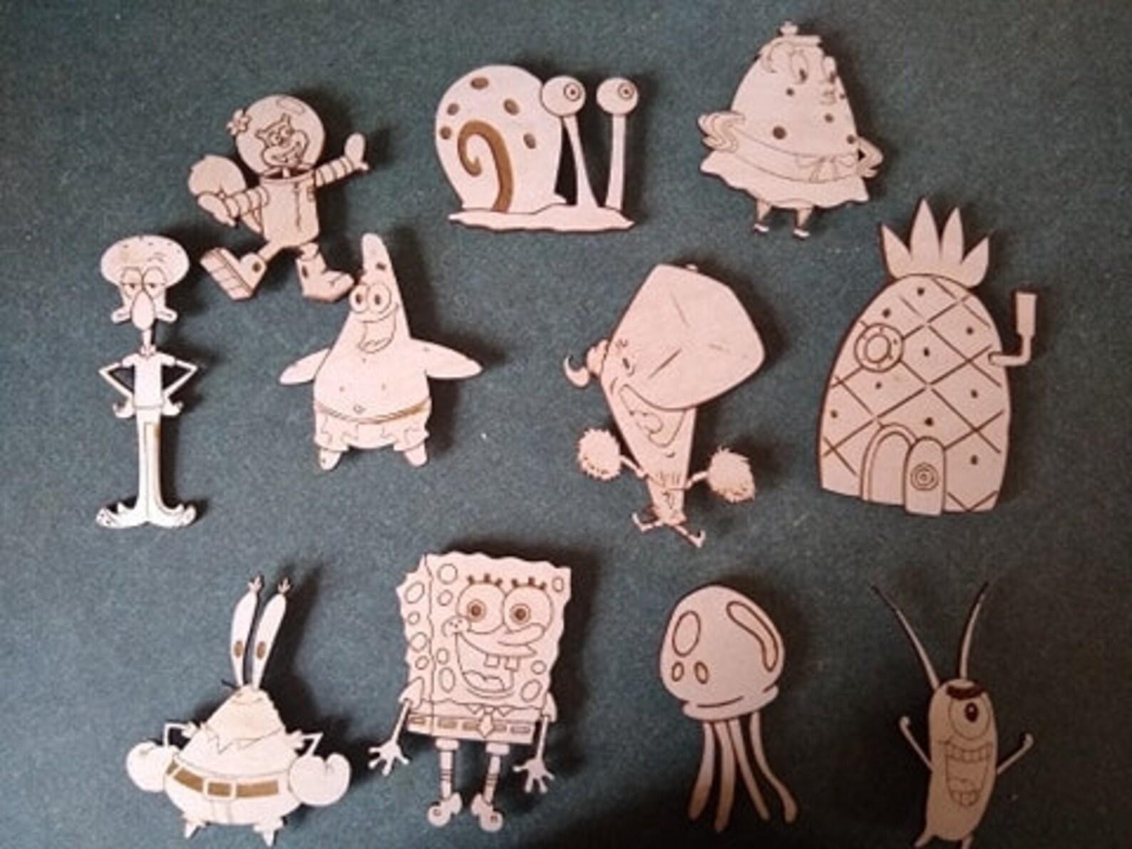 Wooden Spongebob Etsy