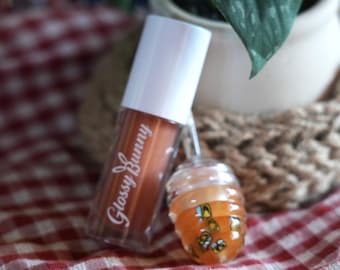 Glossy Bunny Sweet Summer Pack: Raw Honey & Toasted Marshmallow Lip Gloss 2 Pack