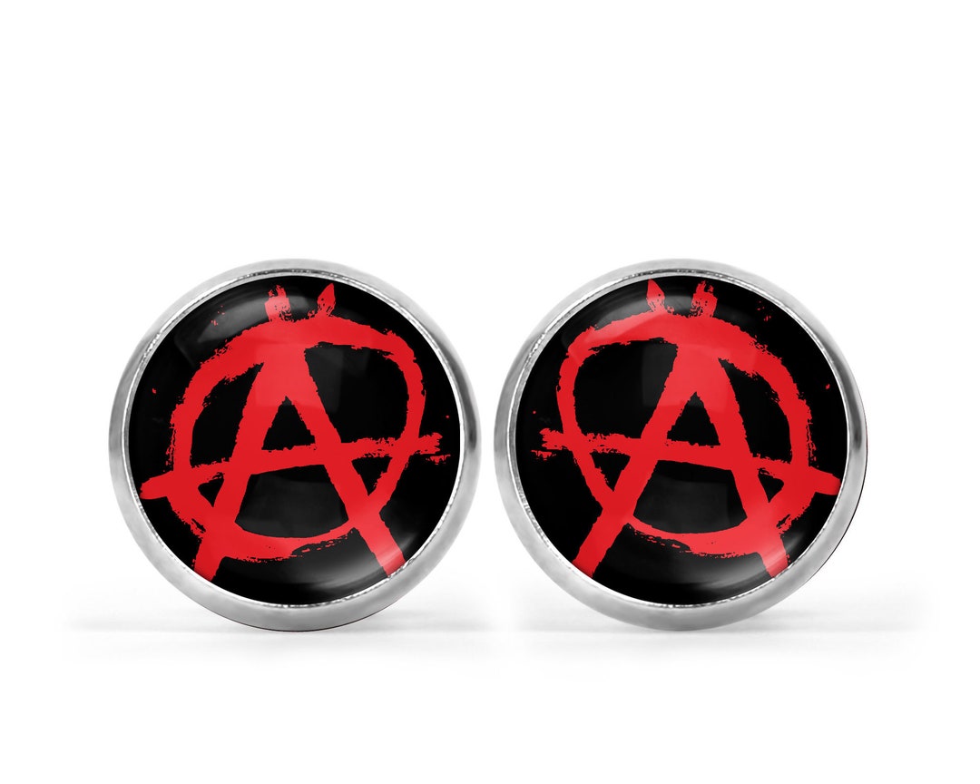 Picture Earrings Anarchy Symbol - Etsy