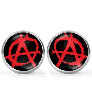 Anarchy Sign  Picture Earrings