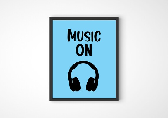 INSTANT DOWNLOAD Music On Wall Art Print