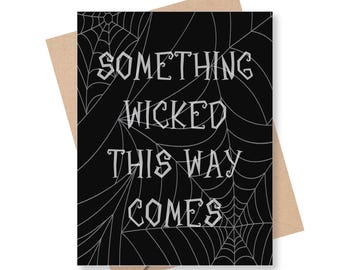 Something Wicked Halloween Card, All Hallows Eve, Day of the Dead, Trick or Treat